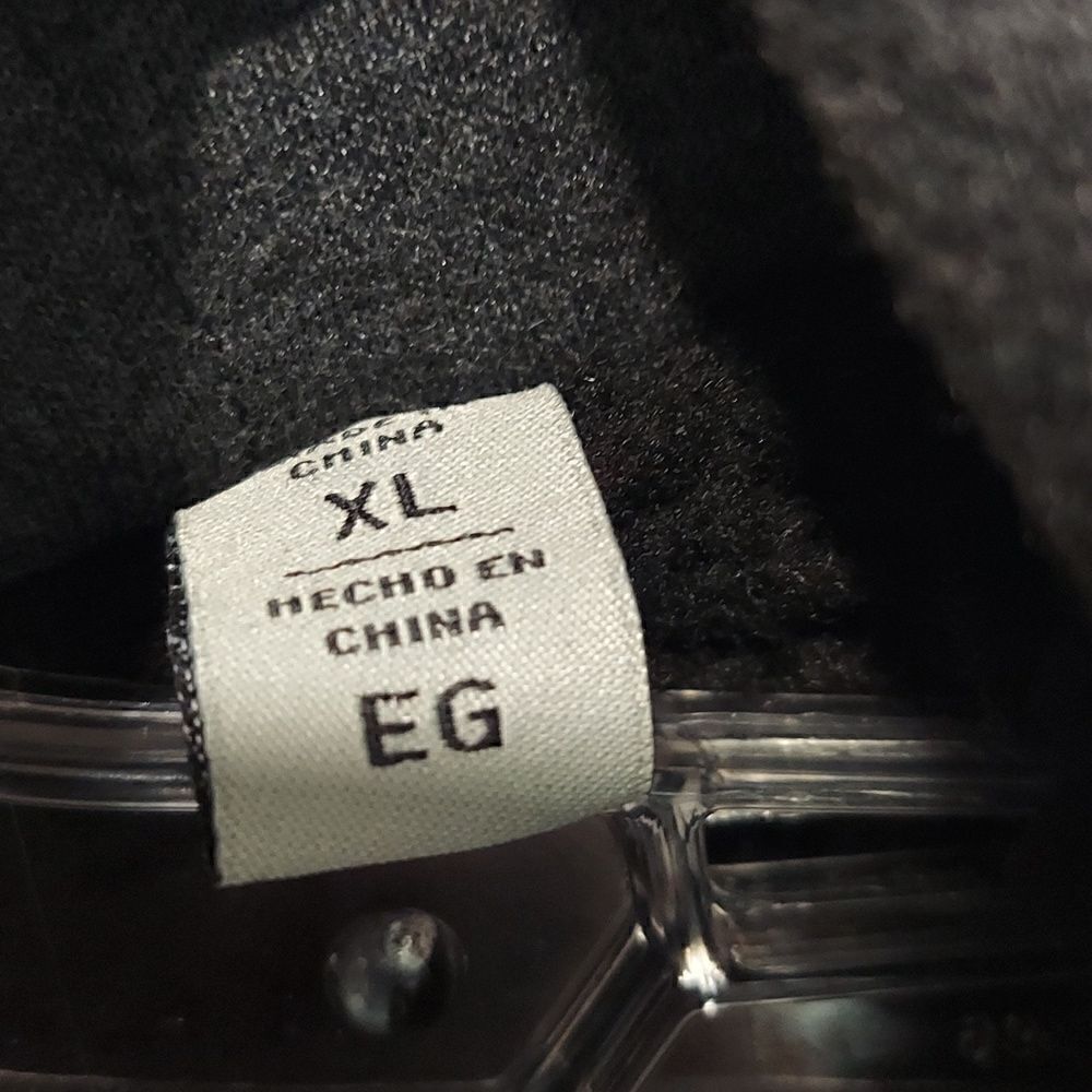 Levi’s Black Faux Leather Sherpa Hooded Bomber Jacket Sz XL - Picture 9 of 16